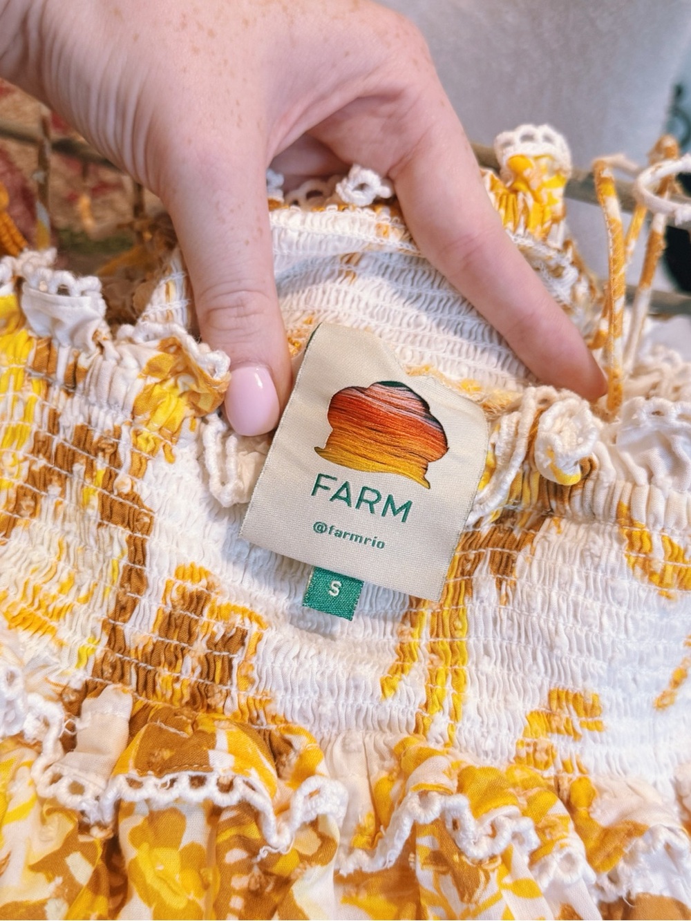 Farm Rio off white floral Aura mini dress - Picture 4 of 7